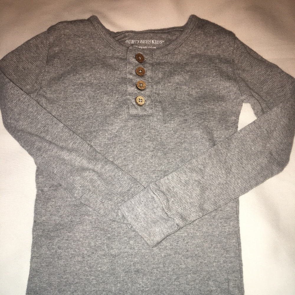 Burt's Bees Boys Button Long Sleeve Shirt 3T